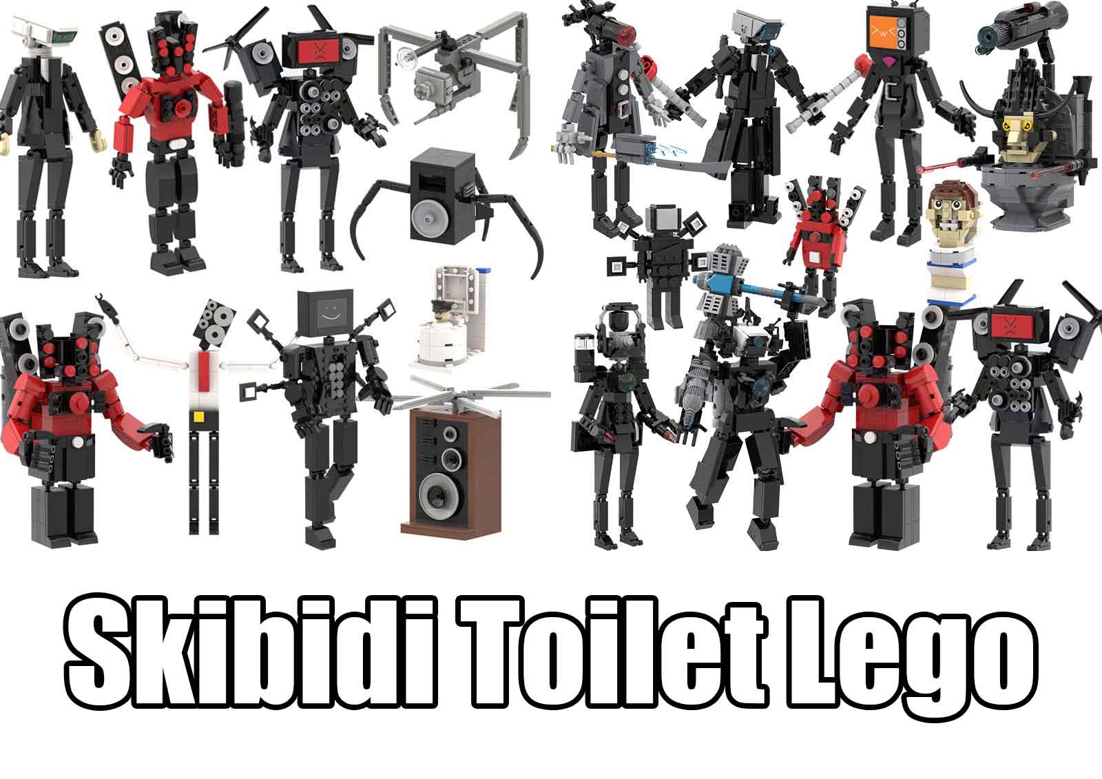 Skibidi Toilet LEGO: Building G-Man Toilet Minifigures 